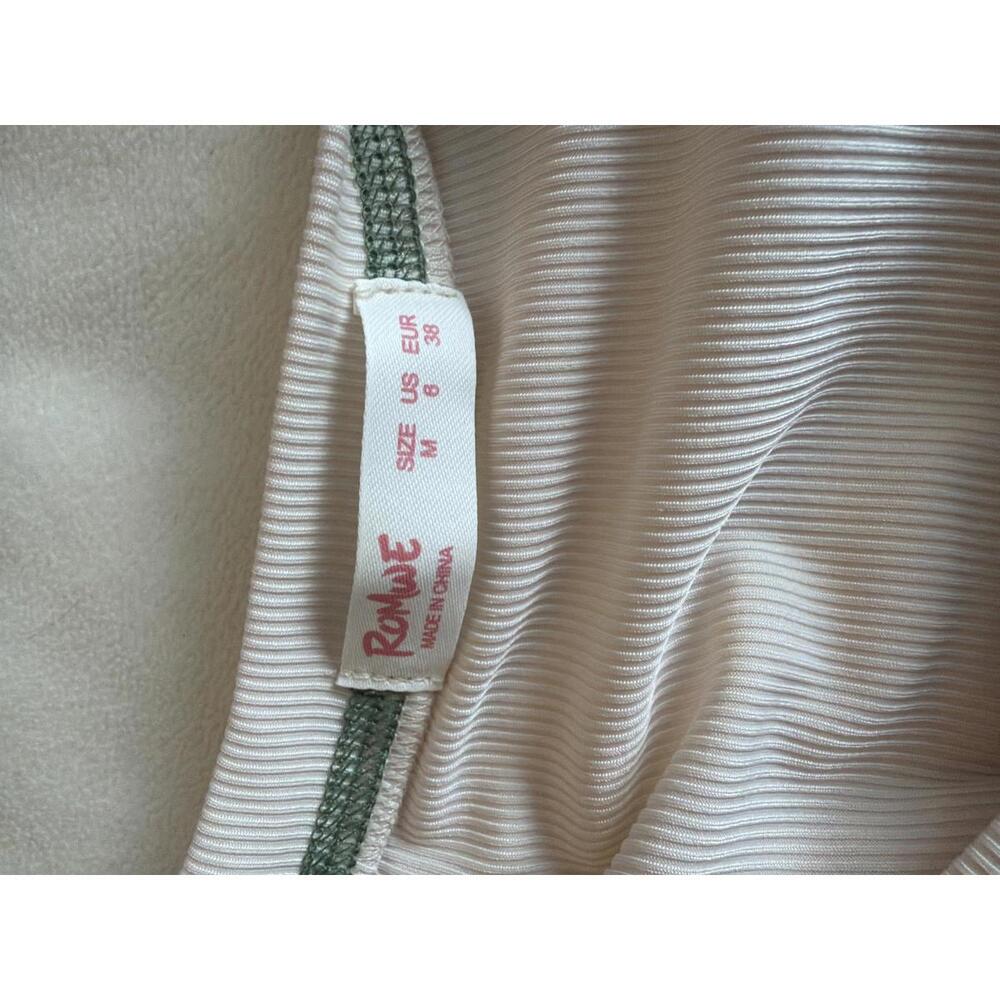 Romwe Good Times Skeleton Camper Van Graphic Ribbed Crop Tank Top Cream‎ Size M - Picture 3 of 5